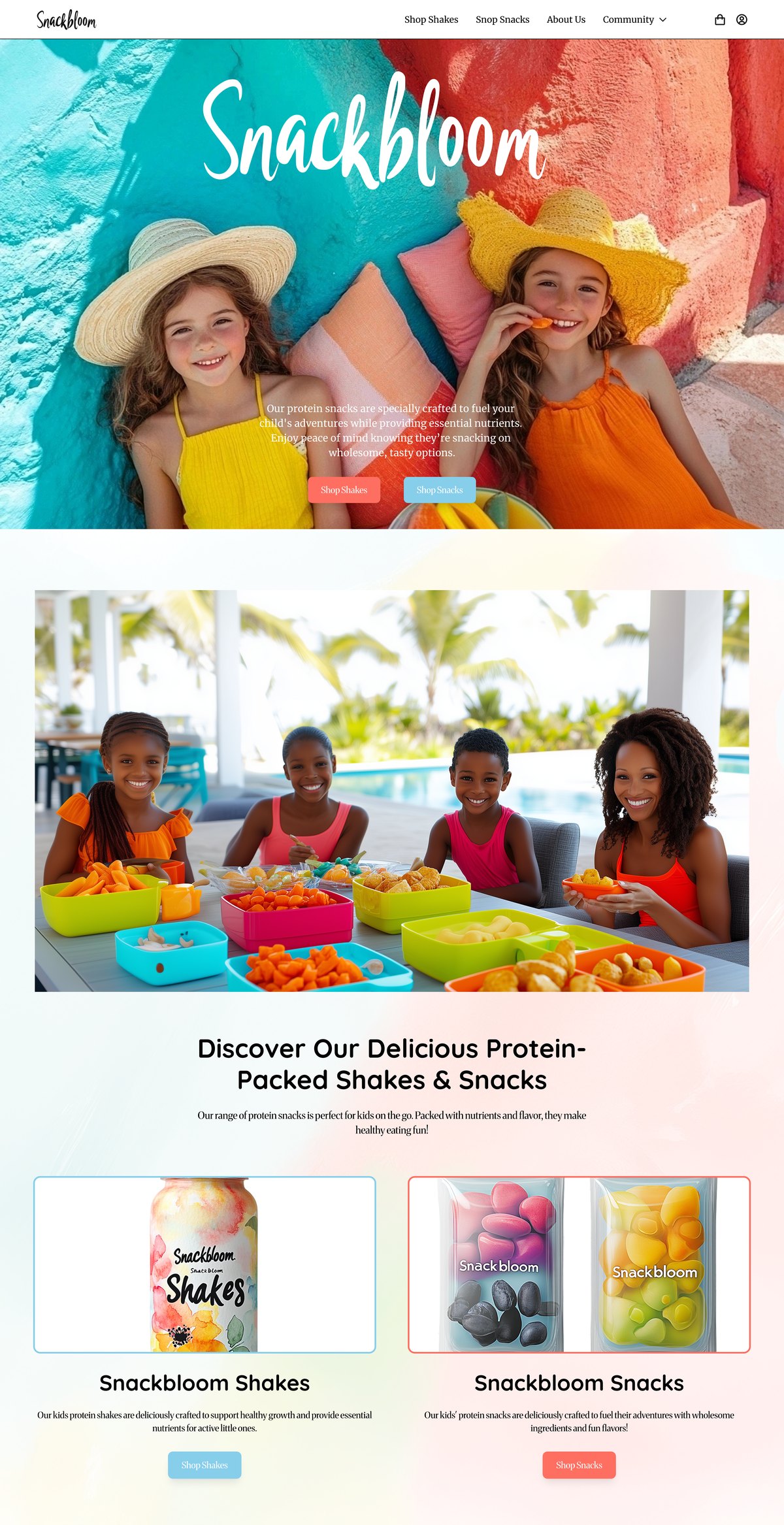 Snackbloom website concept